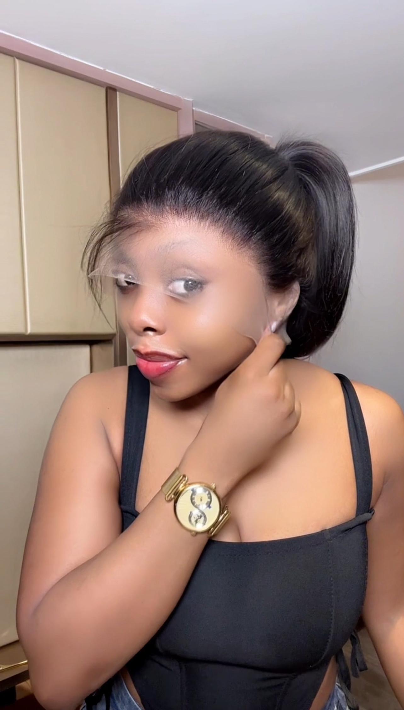 BLACK 360 LACE 12A HUMAN HAIR 20 INCHES