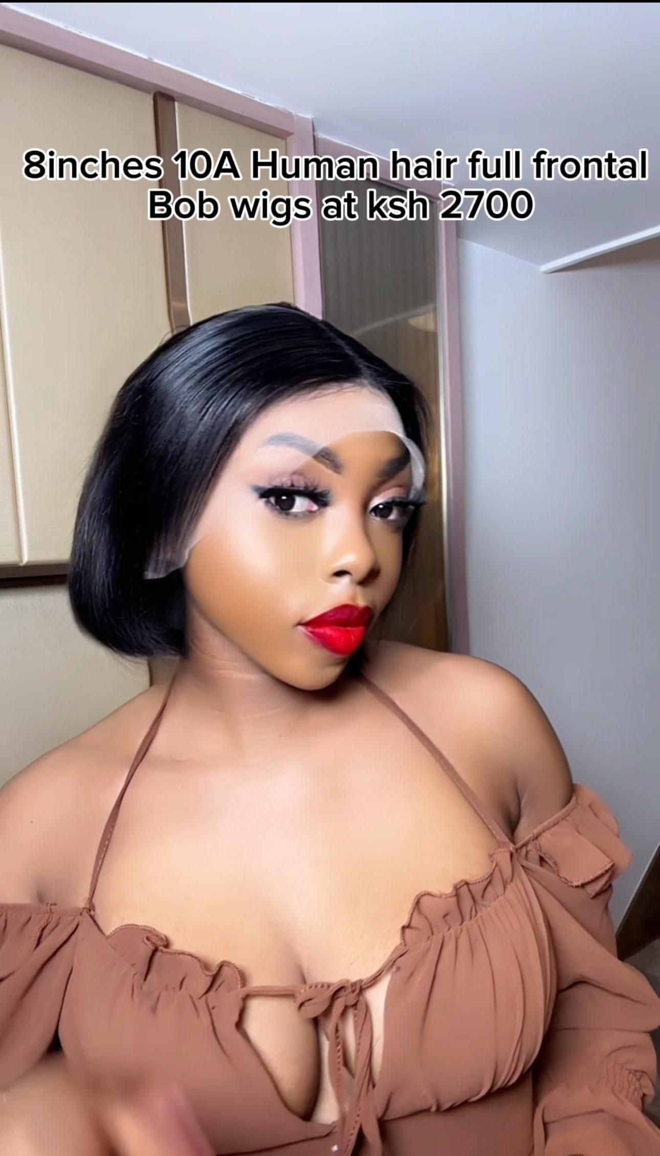 8 INCHES 10A HUMAN HAIR BOB FRONTAL