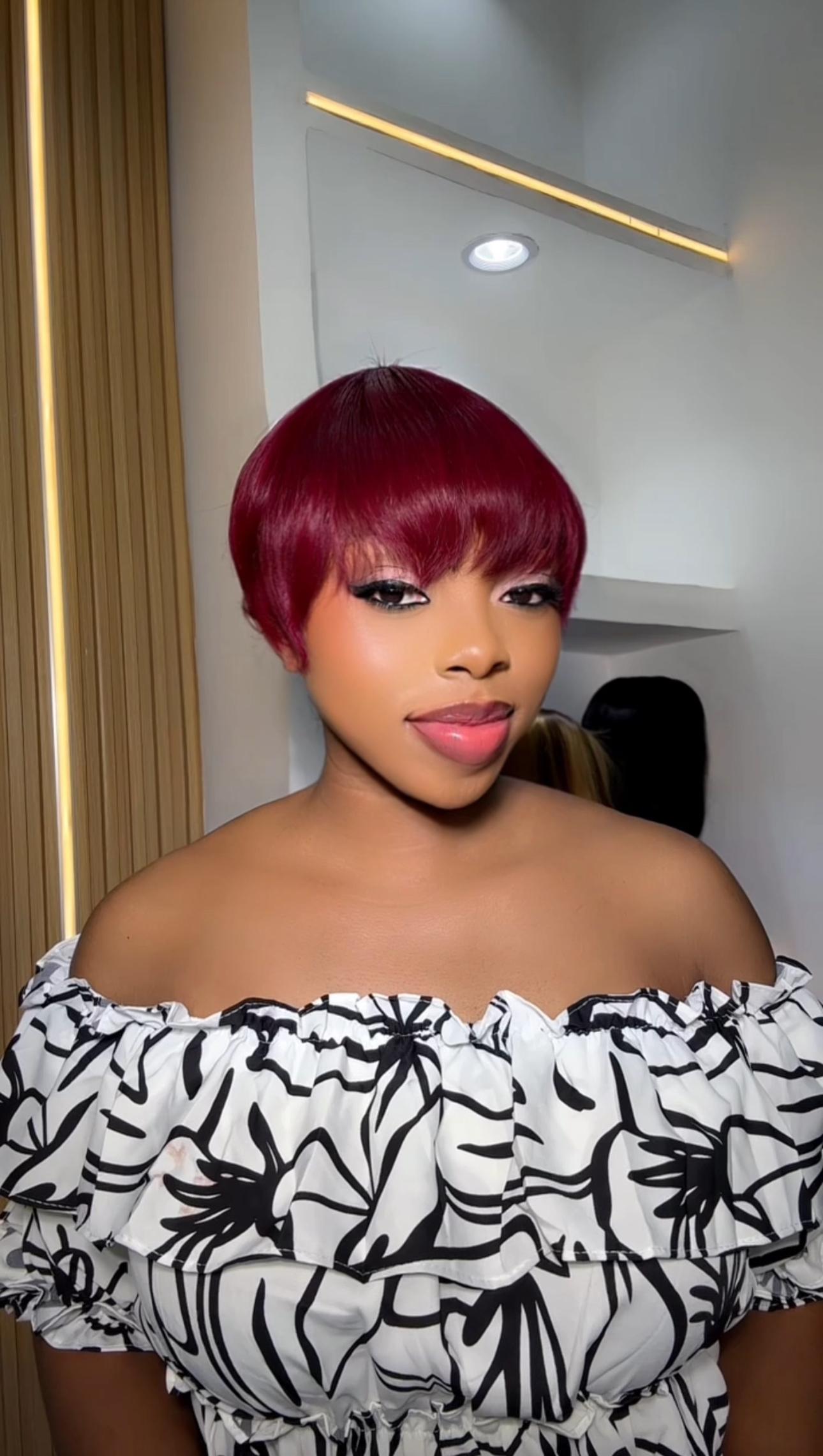 99J Pixie cut 9A human hair