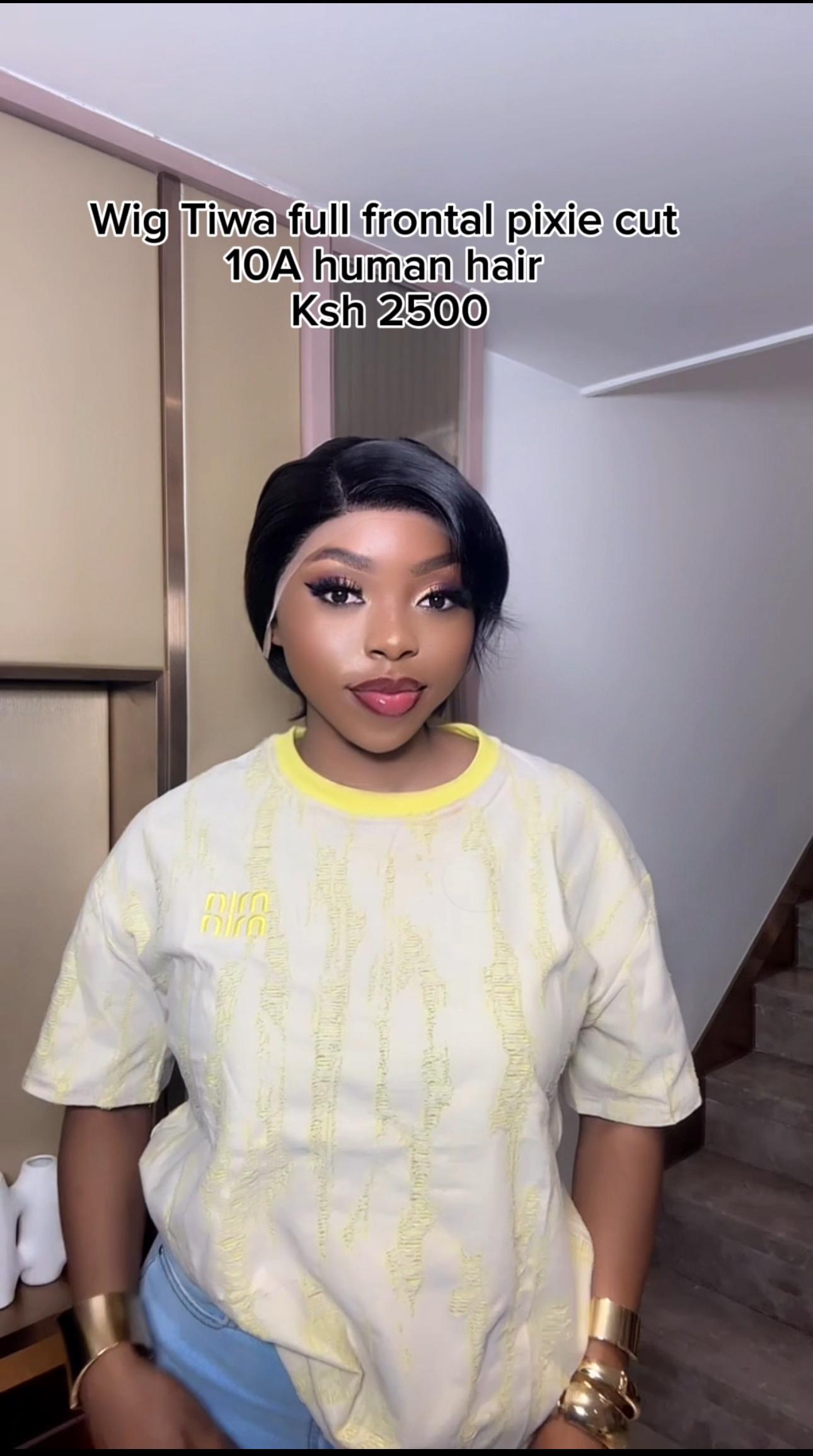 Tiwa Pixie 10A human Hair Black