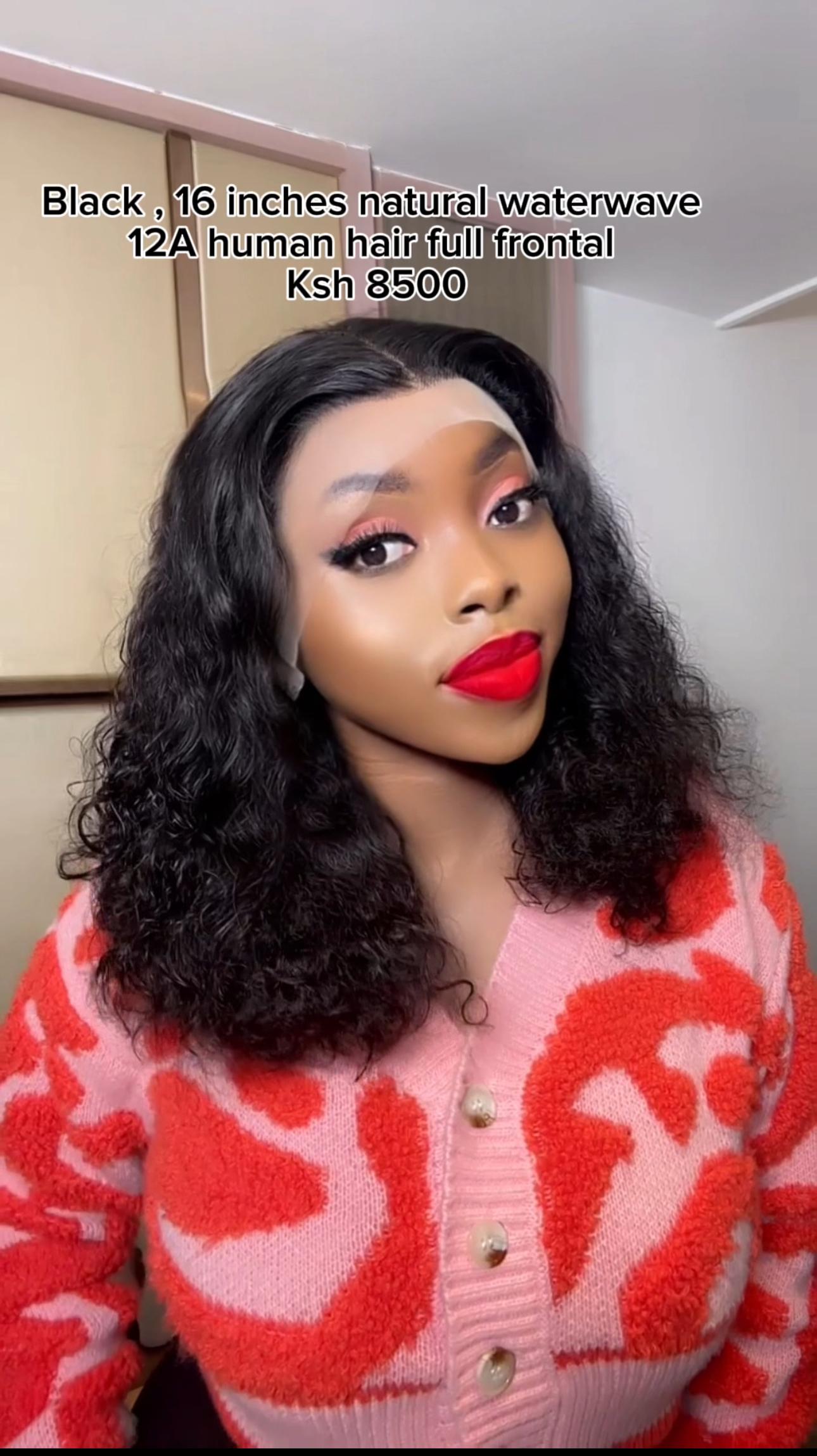 BLACK NATURAL WATER 16" FRONTAL